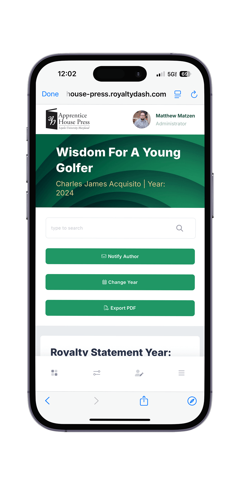 A smartphone screen displays a webpage titled